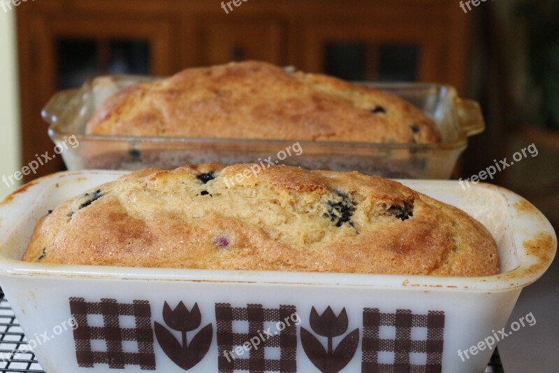 Bread Baking Blueberry Fresh Homemade Carbohydrates