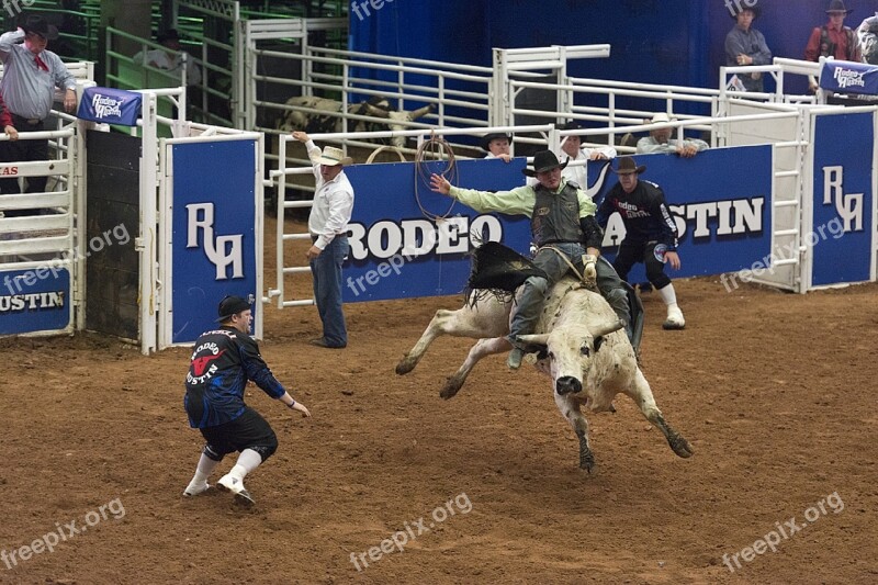 Rodeo Cowboy Bull Riding West