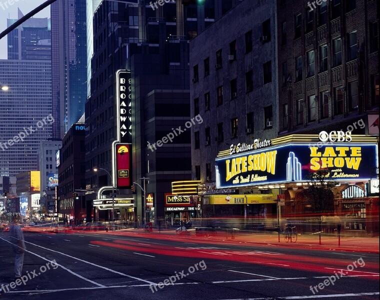 Theater Ed Sullivan Marquee Nyc New York