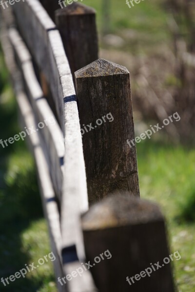 Fence Pillar Wood Away Demarcation