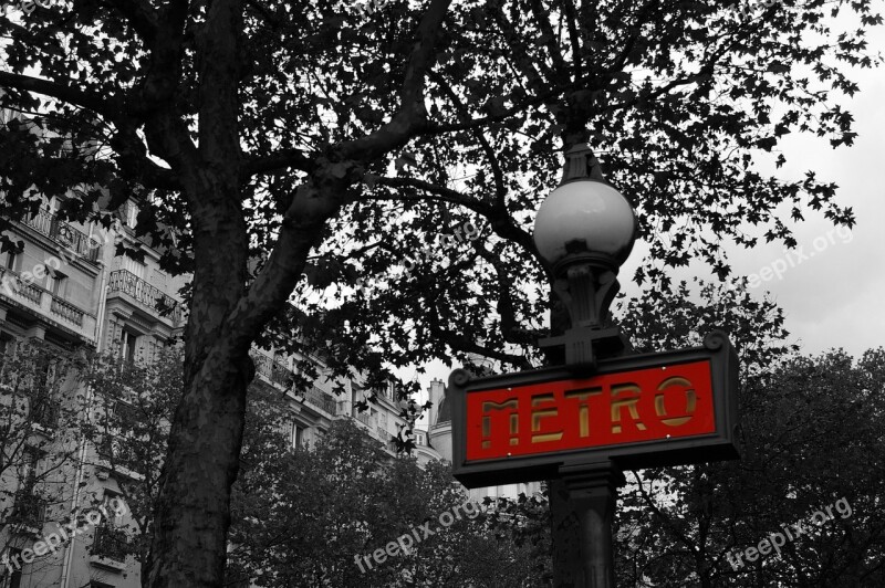 Metro Paris Urban Subway Street