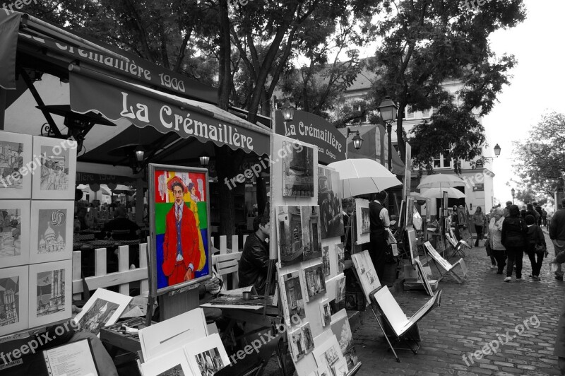 Paris Place Du Tertre Montmartre Portraitist Painters