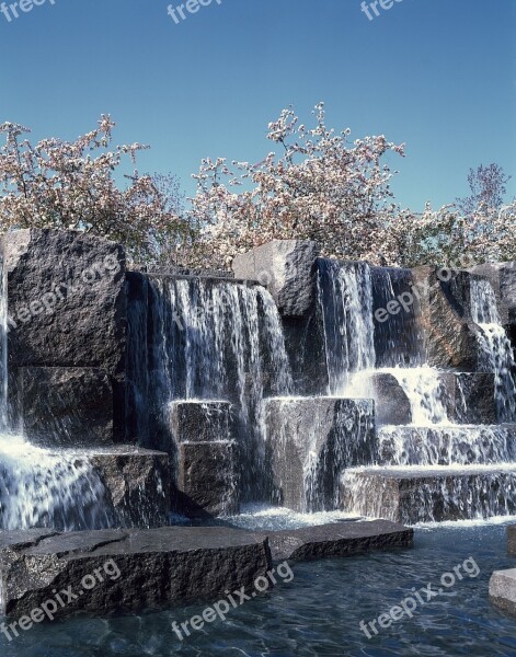 Waterfall Memorial Trees Cherry Rock