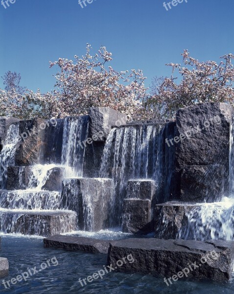 Waterfall Memorial Trees Cherry Rock