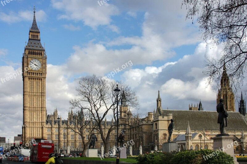 Big Ben Parliament London City Thames River