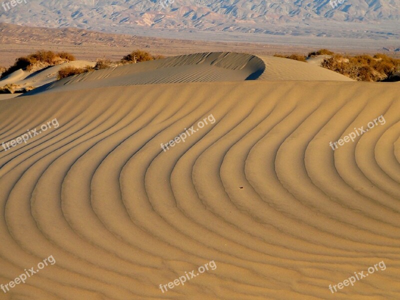 Dunes Sand Death Valley Landscape Park