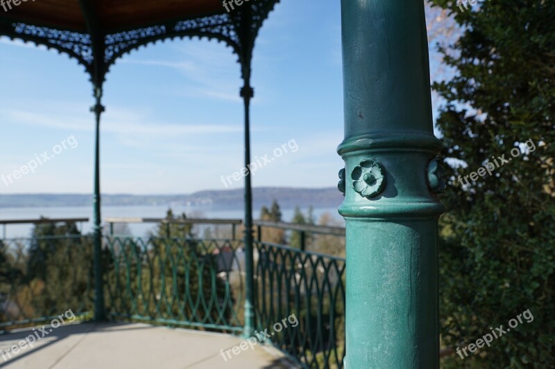 Pavillion überlingen Lake Constance Panorama Water