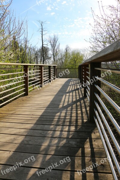 Catwalk Nature Reserve Shadow Railing Free Photos