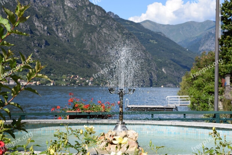 Fontana Lake Lugano Lombardy Italy