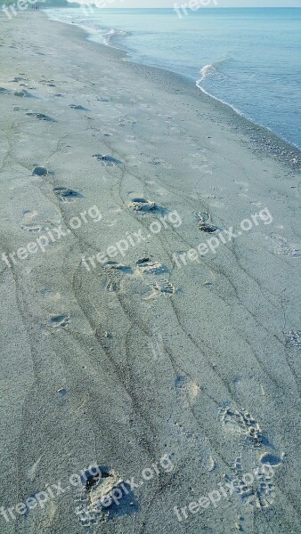 Beach Sand Ocean Sea Vacation