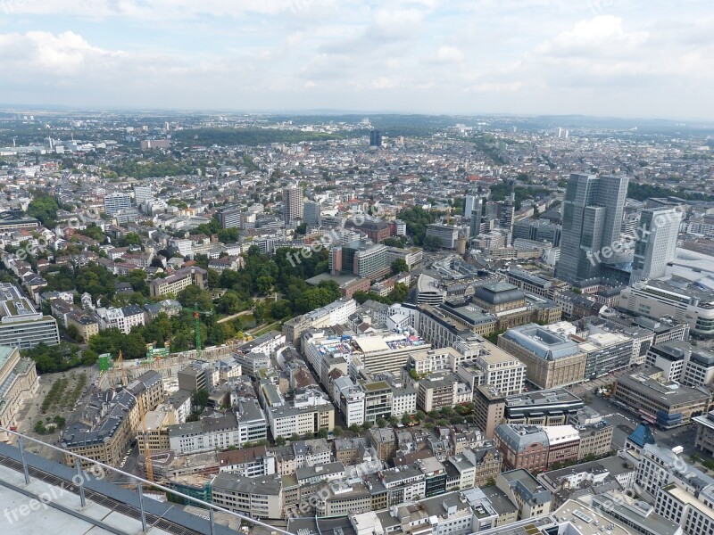 Frankfurt Hesse Skyscraper Architecture Main