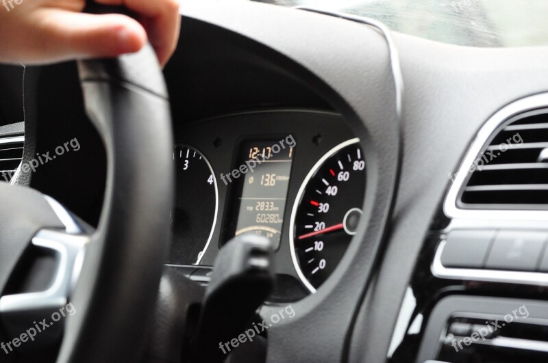 Car Lead Steering Wheel Road Highway