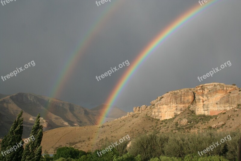 Rainbow Nature Mountain Sky Season