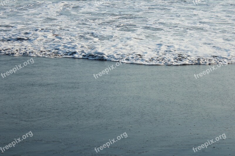 Foam Shore Sand Edge Of The Sea Sea Foam