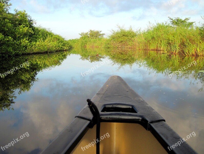 Canoe River Boat Paddle Nature