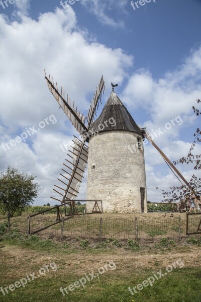 Wind Mill Saint-émilion Sky Grain Flour