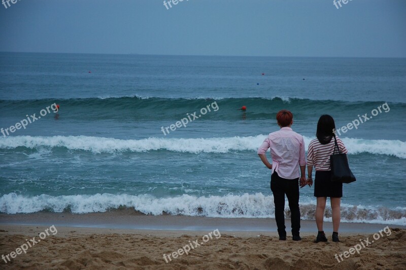 Beach Sand Sea Busan Sandy Beach