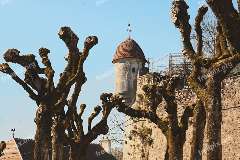 Avallon Yonne Burgundy Blue Sky