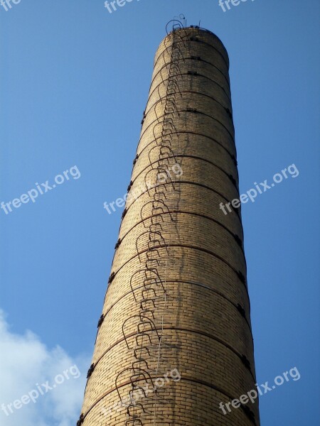 Chimney Fireplace High Building Industrial Plant