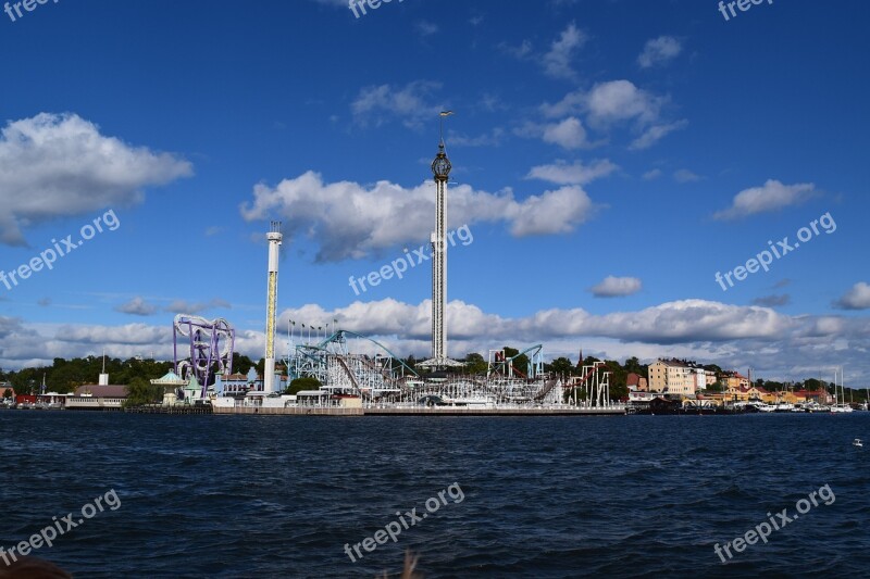 Sweden Stockholm Theme Park Water Gröna Lund