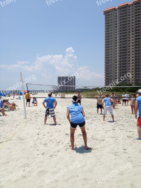 Volley Ball Beach Summer Sport Game Play