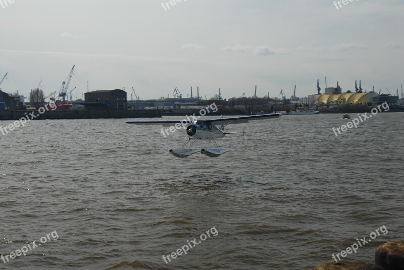 Hamburg Port Aircraft Seaplane Elbe