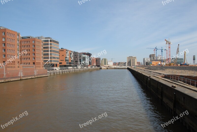 Hamburg Port Harbour City Elbe Channel