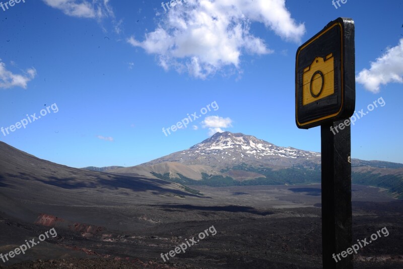 Photography Volcano Sky Blue Tolhuaca