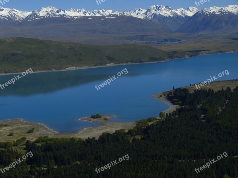 New Zealand South Island Southern Alps Mountain Nature