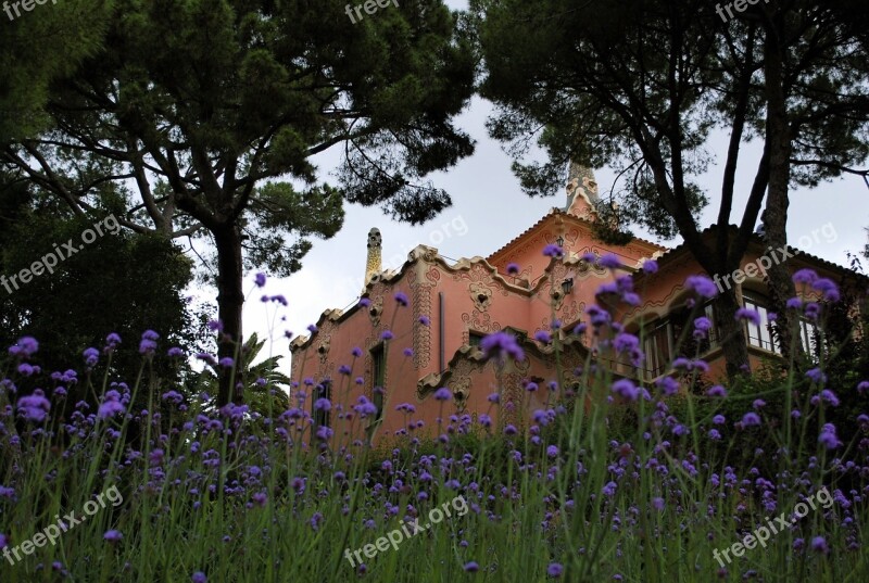 Park Modernism Barcelona Spain Europe