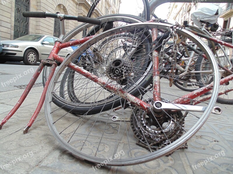 Barcelona Street City Bicycle Old