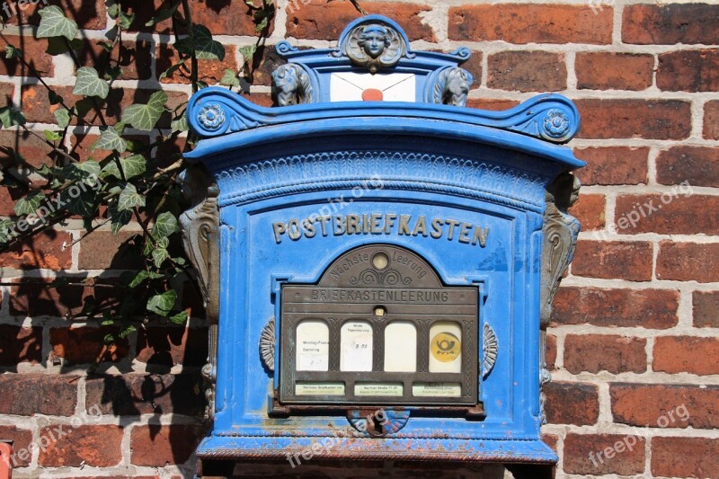 Mailbox Old Blue Letter Boxes Post Mail Box