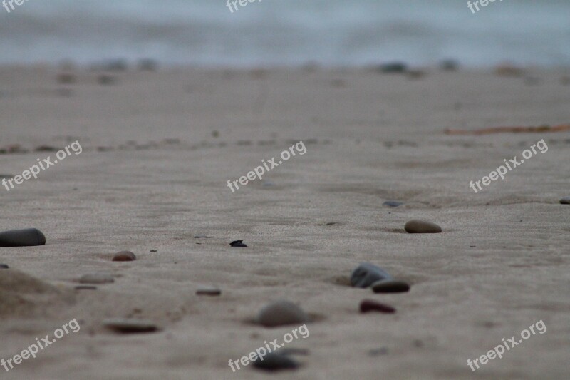 Sand Stones Water Sand Cloudy Free Photos