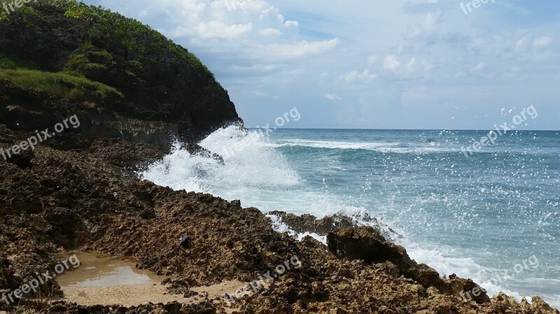 Waves Water Splashing Liquid Ocean