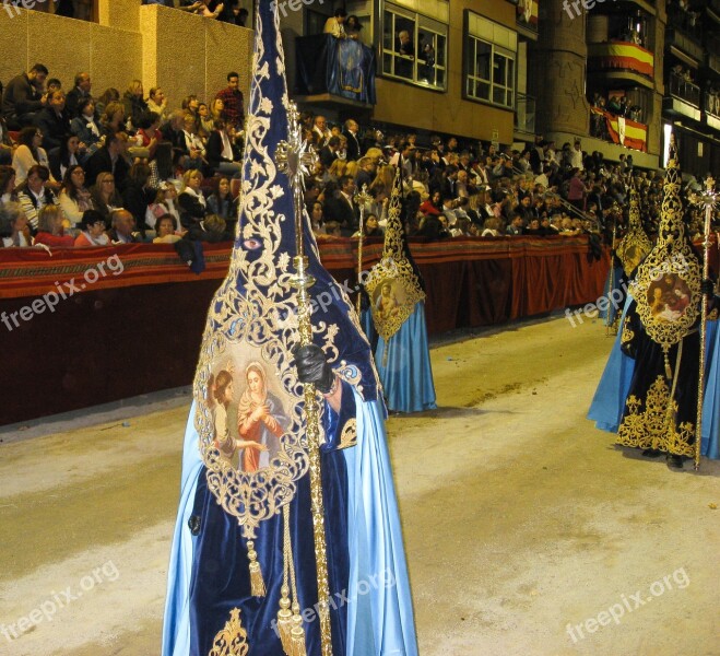 Spain Lorca Holy Week Penitents Embroidery