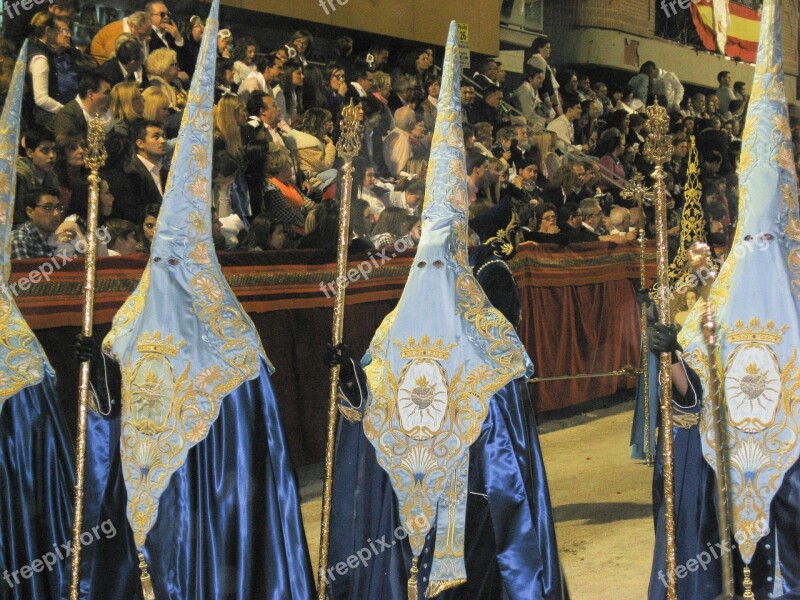 Spain Lorca Holy Week Penitents Parade