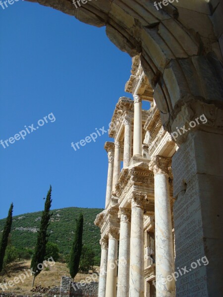 Turkey Ephesus Library Old Architecture