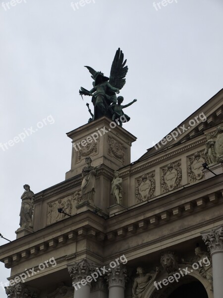 Lviv Theatre Architecture Fragment Clearance