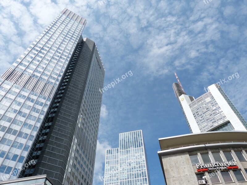 Frankfurt Hesse Skyscraper Architecture Main