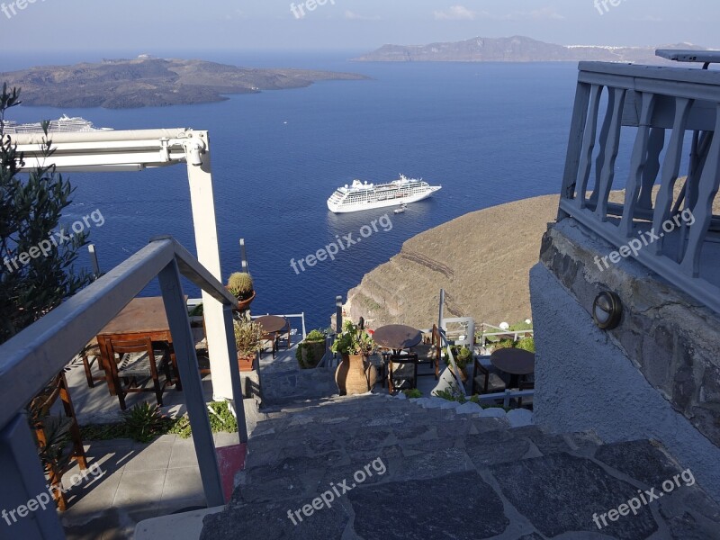 Cyclades Santorini Outlook Free Photos