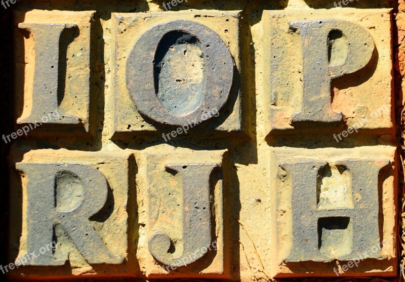 Symbol Letters Metal Iron Rust Alphabet