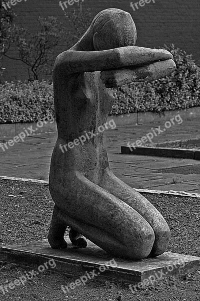 Gruga Eat Sculpture Stone Sculpture Seated Woman From Stone Free Photos