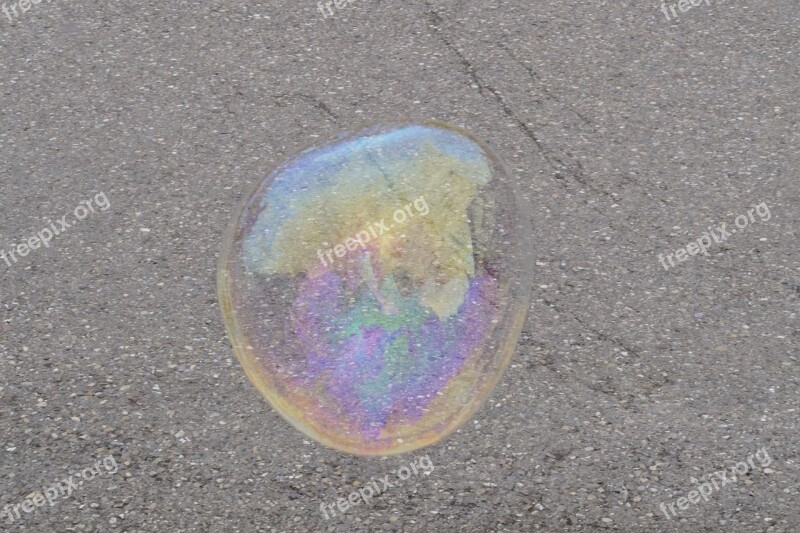 Soap Bubble Float Asphalt Transient Shimmer