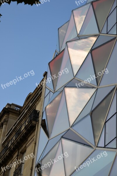 Windows Reflection Sky Paris Contrast