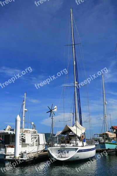 Sea Boat Port Times Sky