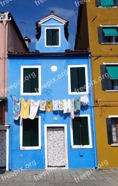 Venice Italy Burano House Facade