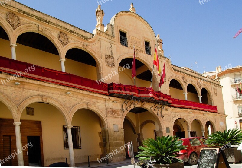 Spain Lorca Town Hall Flags Architecture