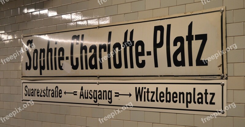 Sign Berlin Ubahn Germany Destination