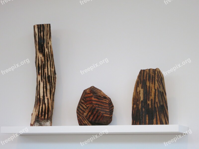 Wood Sculpture Shelf Statue Wooden