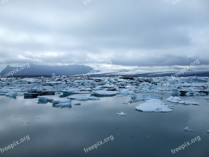 Iceberg Lake Ice Cold Blue Nature